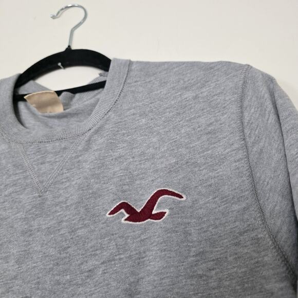 Vintage Y2K Hollister TShirt Mens XL Gray Embroidered Patch Logo Tee Surf Skater - Picture 3 of 9